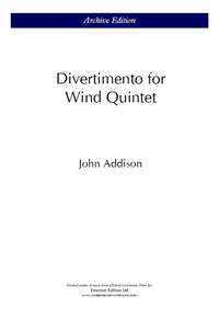 Addison, John: Divertimento For Wind Quintet (Set Of Parts)