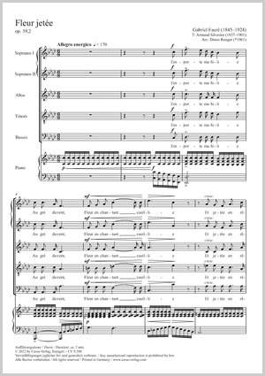Fauré, Gabriel: Fleur jetée in F minor, Op. 39/2