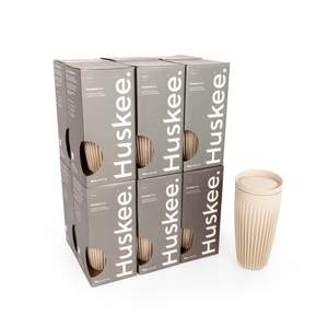 12x 16oz HuskeeCup with Lid - Natural
