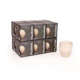 12x 6oz HuskeeCup with Lid - Natural