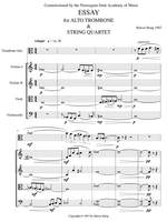 Haug, Halvor : Essay for Trombone and String Quartet Product Image
