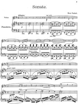 Puchat, Max: Sonata for violin and piano in D major