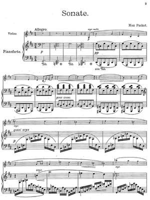 Puchat, Max: Sonata for violin and piano in D major