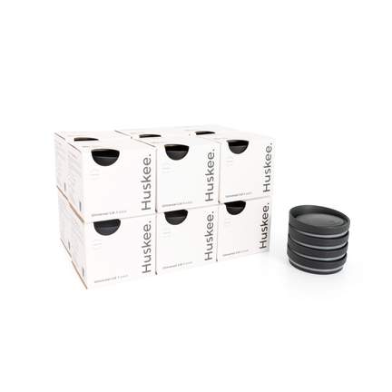 12x Universal HuskeeCup Lid 4-pack - Charcoal