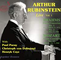 Arthur Rubinstein Live, Vol.1: Brahms, Mozart, Chopin