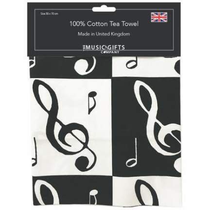 Tea Towel Black & White Music Notes