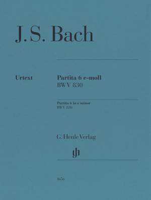 Bach, JS: Partita No. 6 in E minor BWV 830