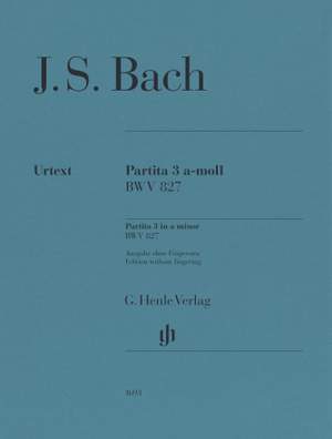 Bach, JS: Partita No. 3 in A minor BWV 827