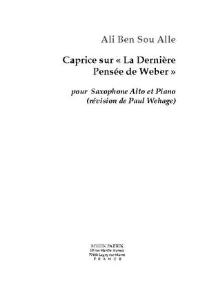 Ali Ben Sou-Alle: Caprice sur "La dernière pensée de Weber"