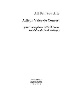 Ali Ben Sou-Alle: Adieu : Valse de Concert