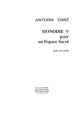 Antoine Tisné: Monodie 5
