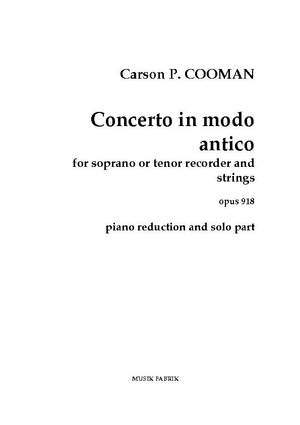 Carson Cooman: Concerto in modo antico