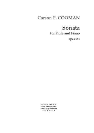 Carson Cooman: Sonata for Flûte et Piano