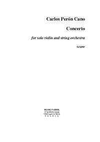Carlos Perón Cano: Concerto pour violon et cordes