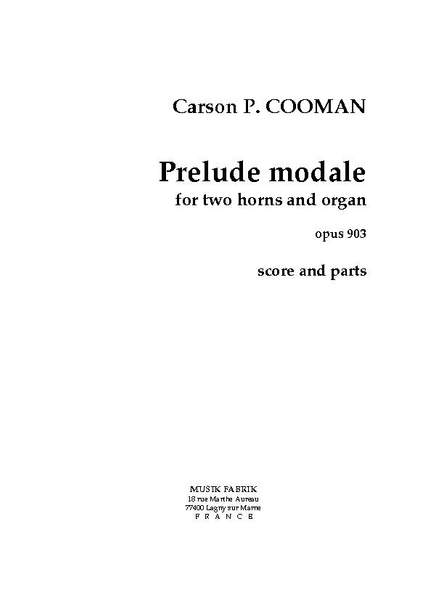 Carson Cooman: Prelude modale