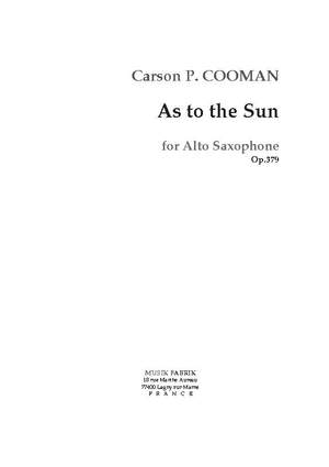 Carson Cooman: As To The Sun