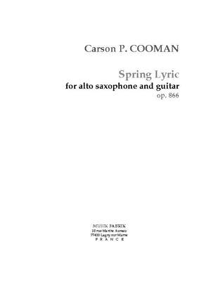 Carson Cooman: Spring Lyric