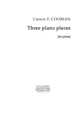 Carson Cooman: 3 Piano Pieces