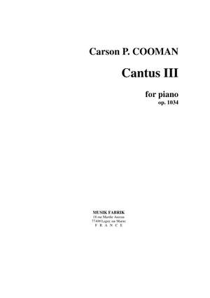 Carson Cooman: Cantus III