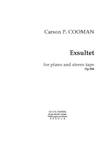 Carson Cooman: Exsultet