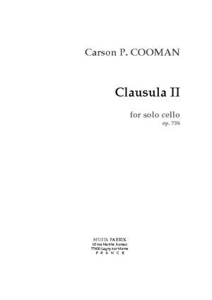 Carson Cooman: Clausula II