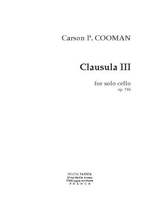 Carson Cooman: Clausula III