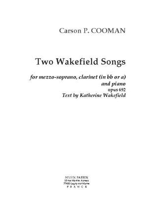 Carson Cooman: Deux Wakefield Songs