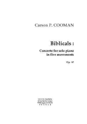 Carson Cooman: Biblicals: Concerto for seul Piano