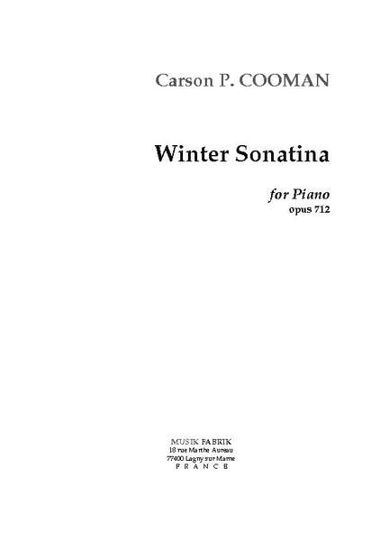 Carson Cooman: Winter Sonatina