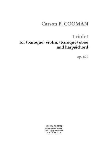 Carson Cooman: Triolet