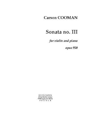 Carson Cooman: Sonata no. III