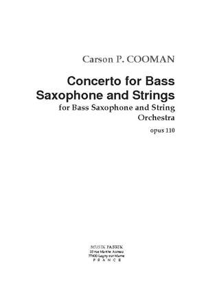 Carson Cooman: Concerto pour Saxophone Basse et Cordes