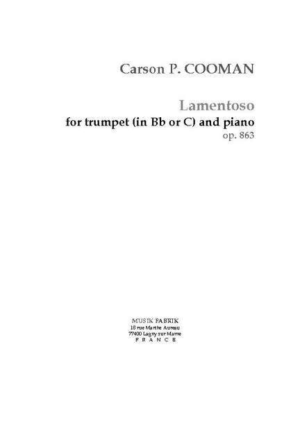 Carson Cooman: Lamentoso