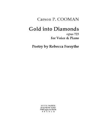Carson Cooman: Gold into Diamonds (texte en Anglais de R. Forsythe)