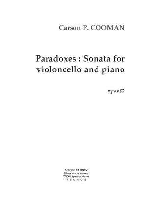 Carson Cooman: Paradoxes: Sonata for Violoncelle et Piano