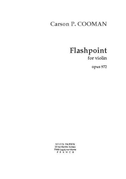 Carson Cooman: Flashpoint