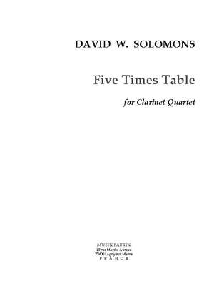 David W. Solomons: Five Times Table