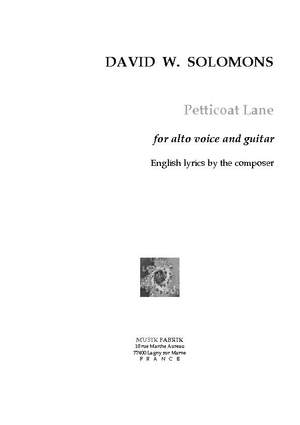 David W. Solomons: Petticoat Lane (mélodie)