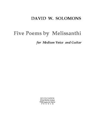 David W. Solomons: Mellissaznthi Songs