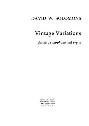 David W. Solomons: Vintage Variations