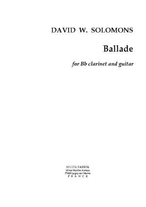David W. Solomons: Ballade