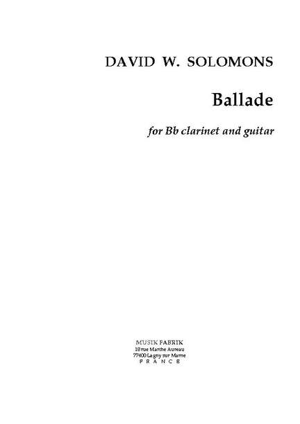 David W. Solomons: Ballade