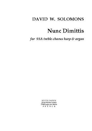 David W. Solomons: Nunc Dimittis