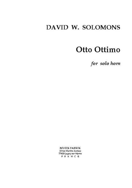 David W. Solomons: Otto Ottimo