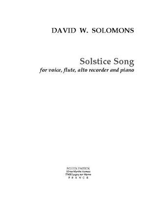 David W. Solomons: Solstice Song