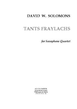 David W. Solomons: Tants Fraylachs (Style Klezmer)