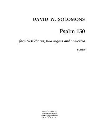 David W. Solomons: Psalm 150 partition