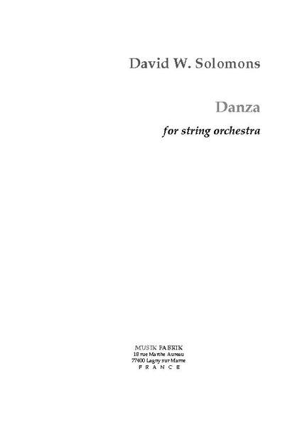David W. Solomons: Danza
