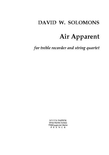 David W. Solomons: Air Apparent
