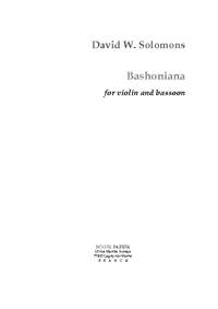 David W. Solomons: Bashoniana